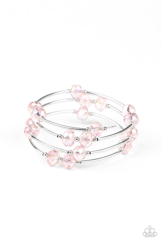 Pulsera Paparazzi ~ Dreamy Demure - Rosa