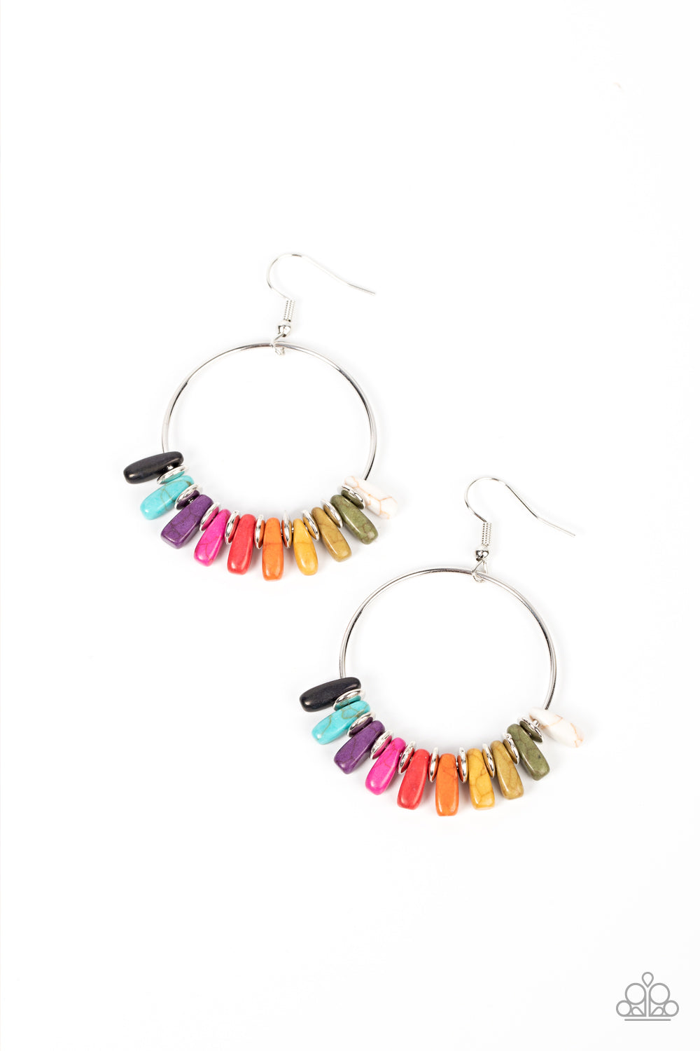 Paparazzi Earring ~ Earthy Ensemble - Rainbow Multi