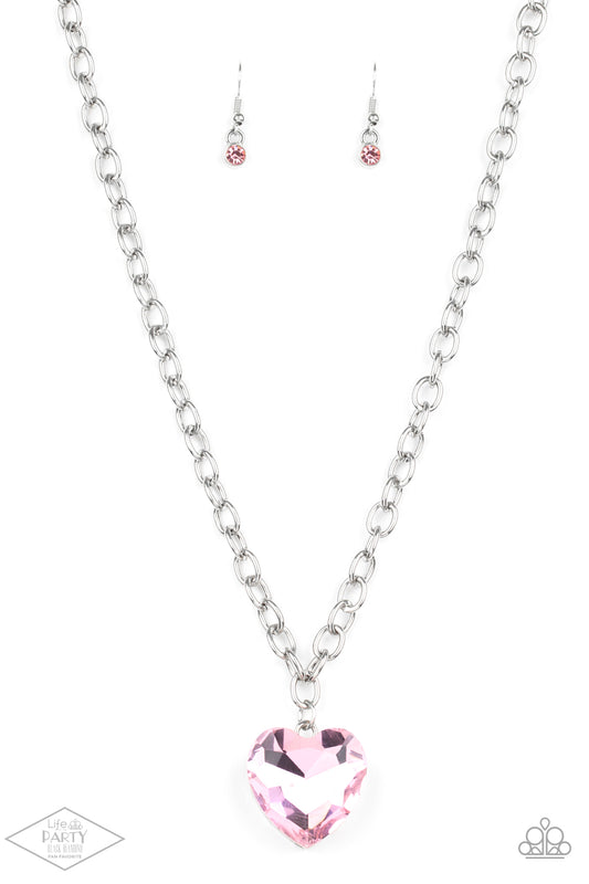 Paparazzi Necklace ~ Flirtatiously Flashy - Pink