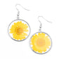 Paparazzi Earrings ~ Forever Florals - Yellow