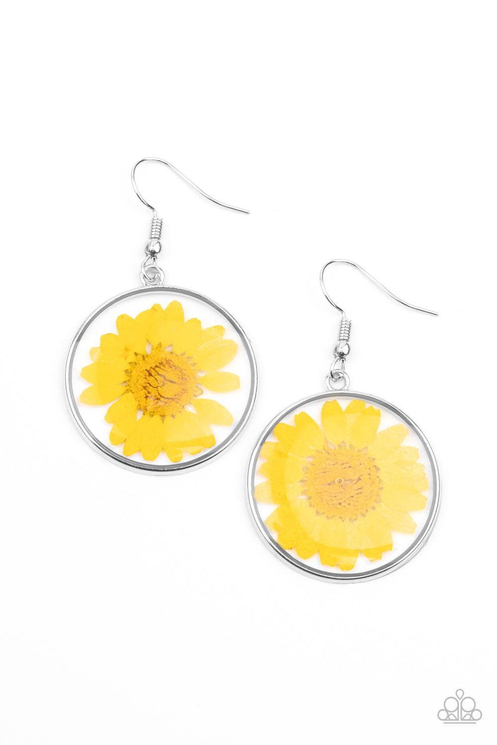Pendientes Paparazzi ~ Forever Florals - Amarillo