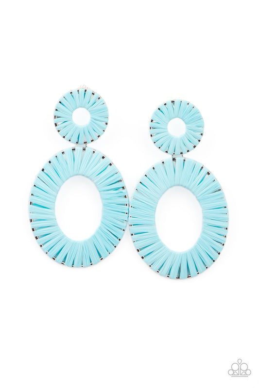 Paparazzi Earring ~ Foxy Flamenco - Blue