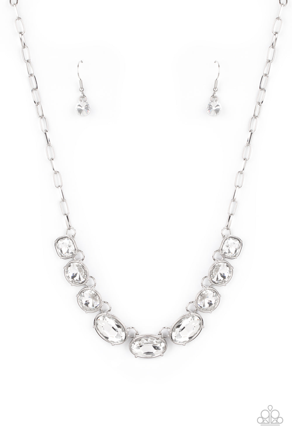 Paparazzi Necklace ~ Gorgeously Glacial - White