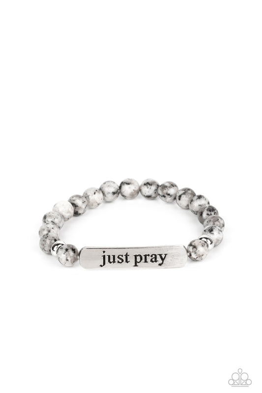 Pulsera Paparazzi ~ Just Pray - Plata