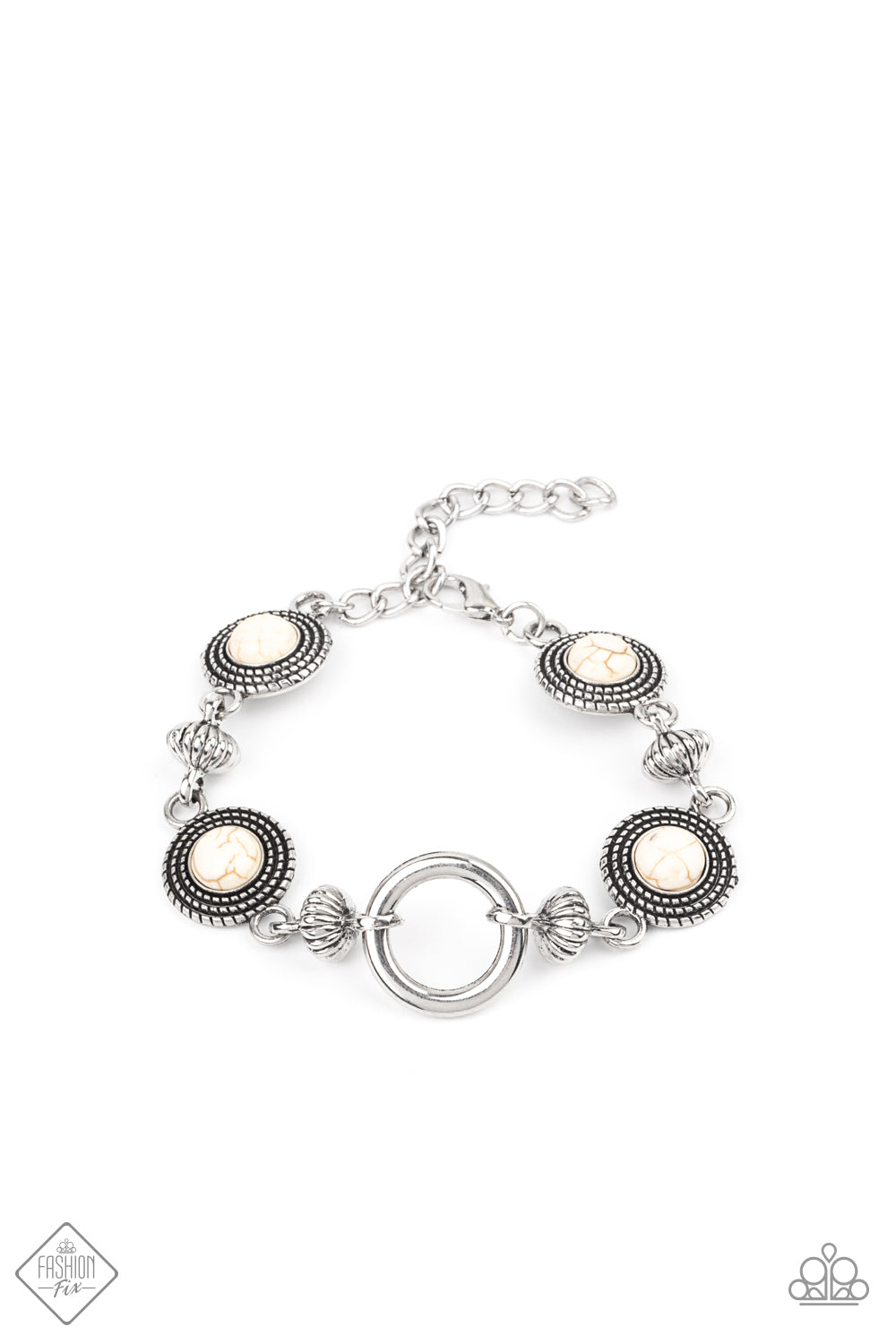 Paparazzi Bracelet Fashion Fix Jan 2021 ~ Musical Mountains - White