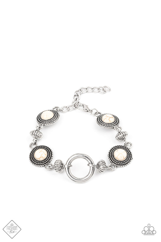 Paparazzi Bracelet Fashion Fix Jan 2021 ~ Musical Mountains - White