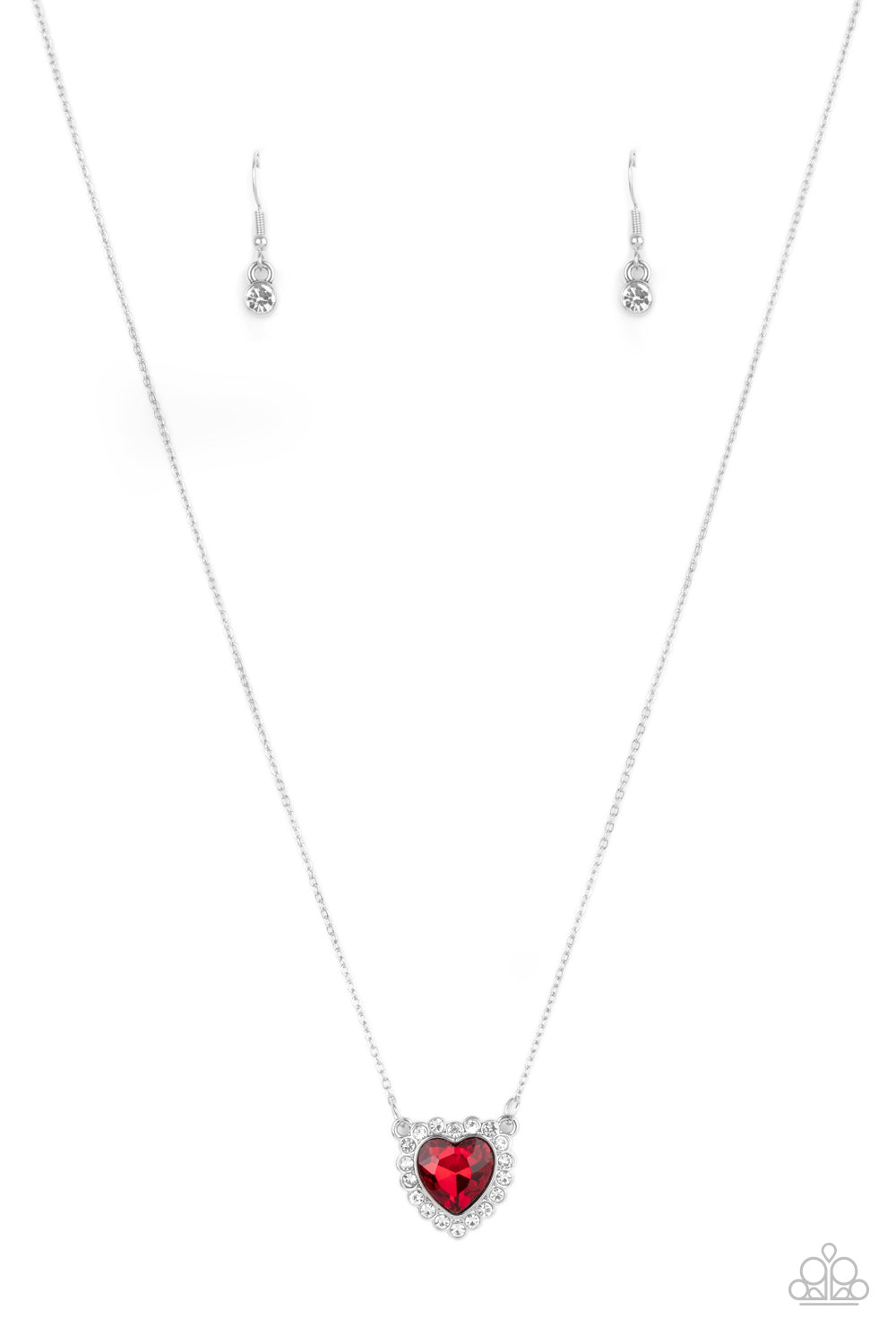 Paparazzi Necklace ~ Out of the GLITTERY-ness of Your Heart - Red