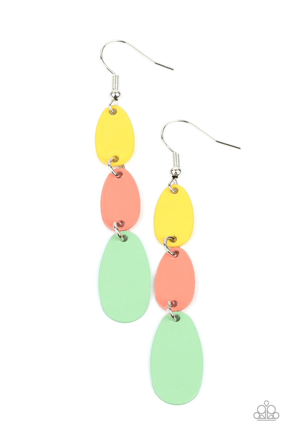 Paparazzi Earring ~ Rainbow Drops - Multi