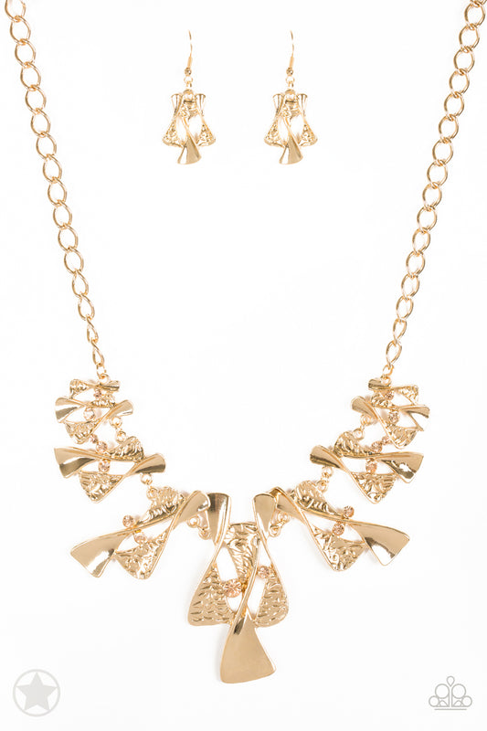 Paparazzi Necklace Blockbuster - The Sands of Time - Gold