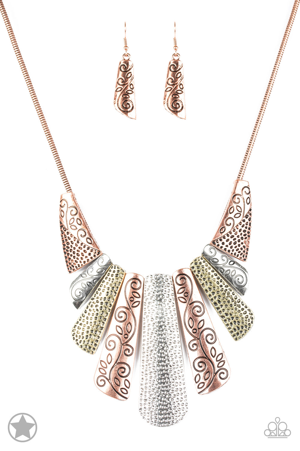 Paparazzi Necklace Blockbuster - Untamed - Copper