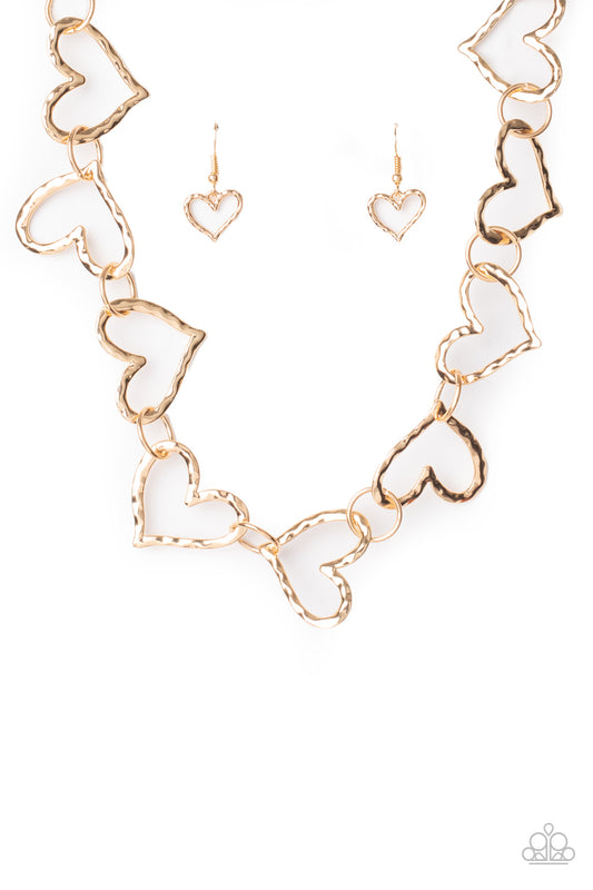Paparazzi Necklace ~ Vintagely Valentine - Gold
