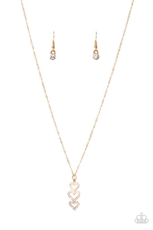 Paparazzi Necklace ~ With All Your HEARTS - Gold