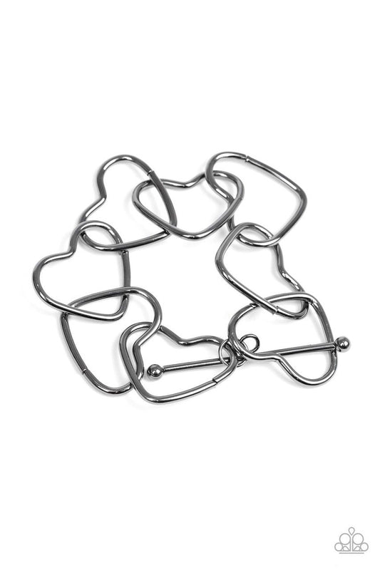 Paparazzi Bracelet ~ Take Heart - Black