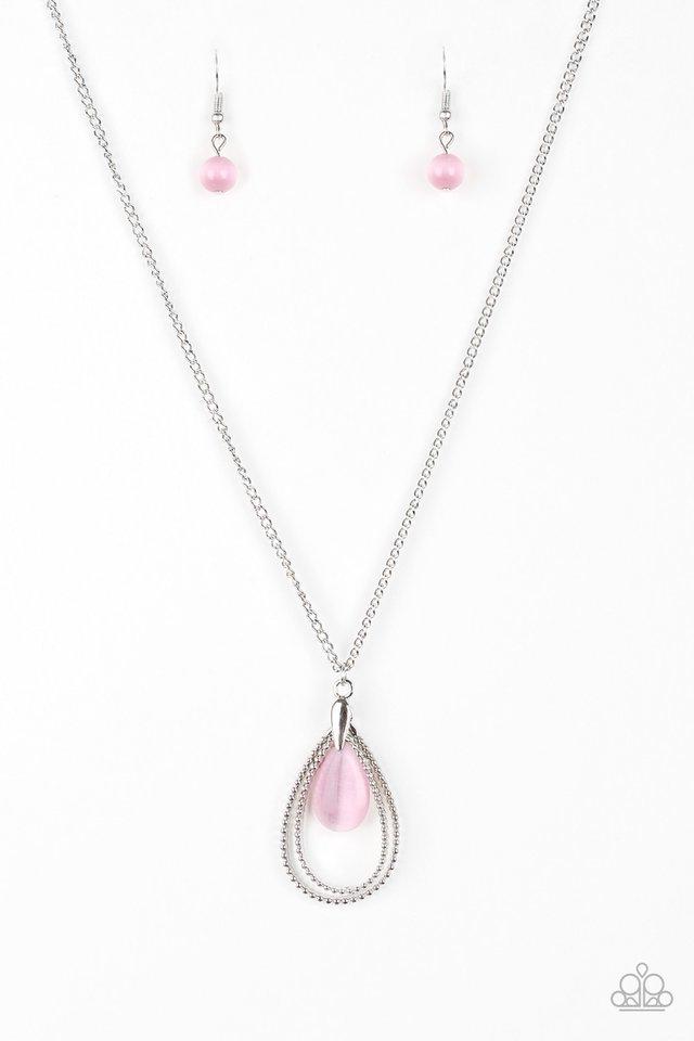 Paparazzi Necklace ~ Teardrop Tranquility - Pink