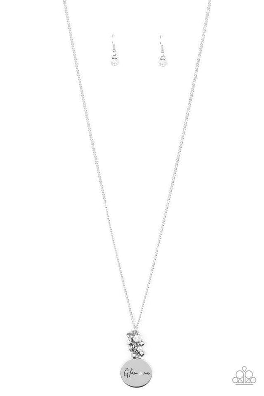 Paparazzi Necklace ~ Going For GLAM-ma - White