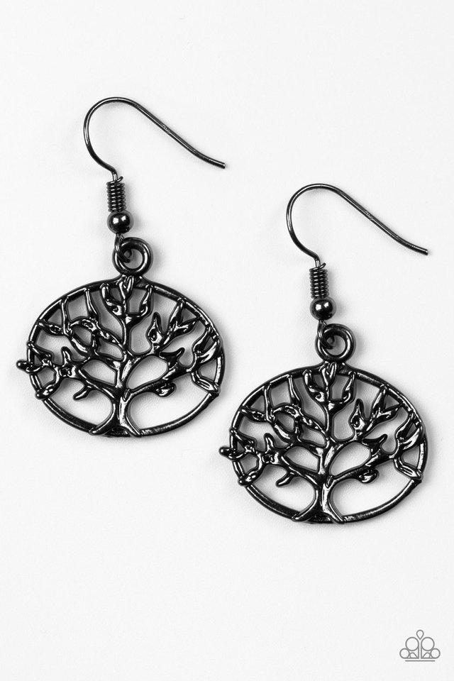 Paparazzi Earrings - Dream TREEHOUSE - Black