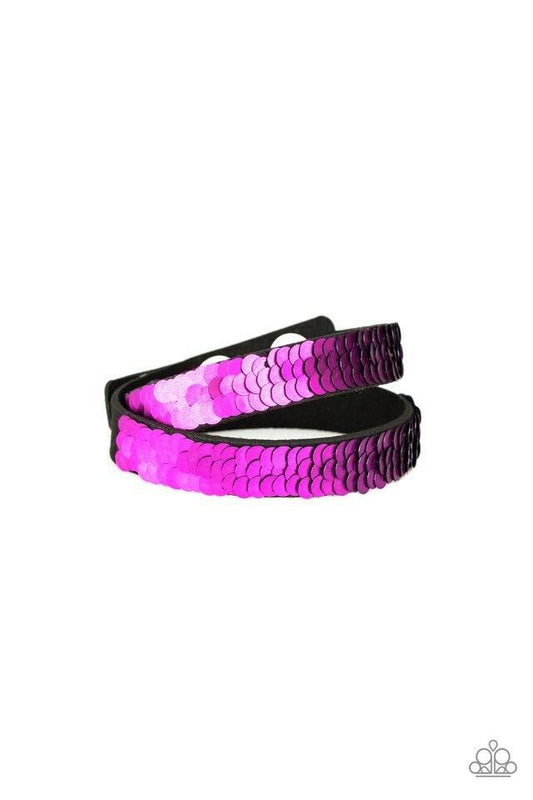 Paparazzi Bracelet ~ Under The SEQUINS - Purple
