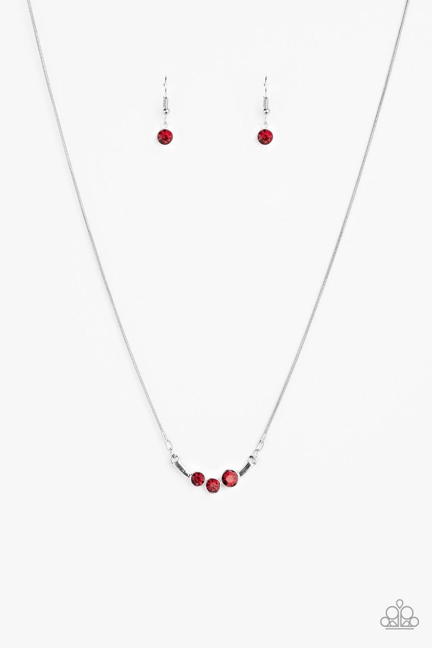 Paparazzi Necklace ~ Sparkling Stargazer - Red