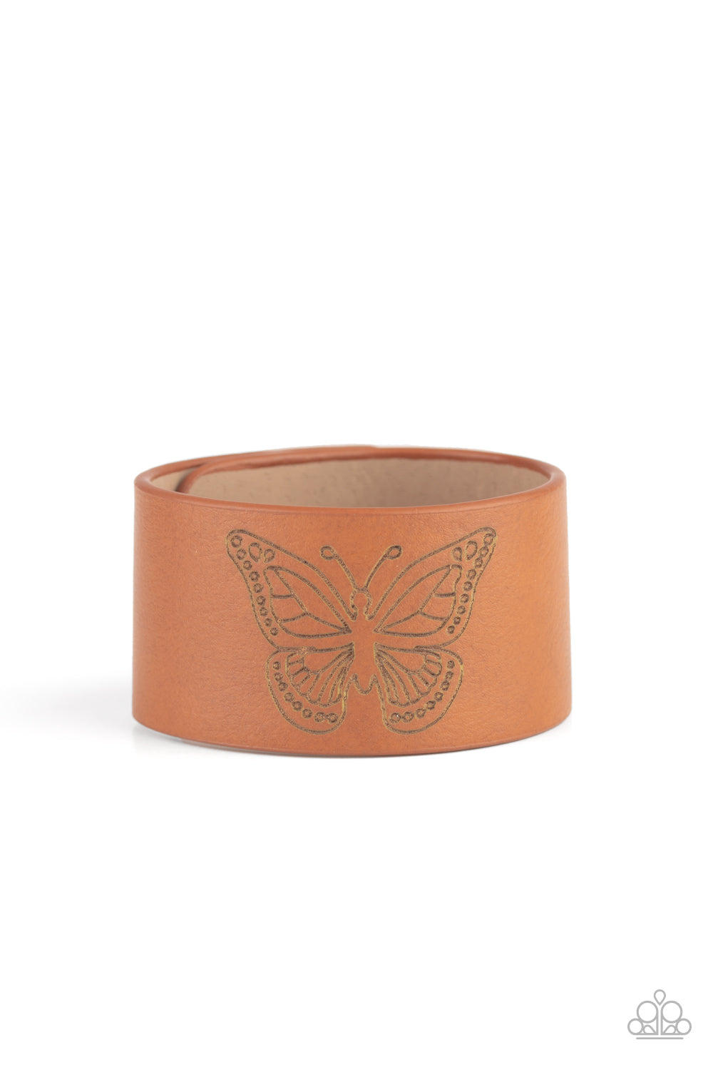 Paparazzi Bracelet LOP August ~ Flirty Flutter - Brown