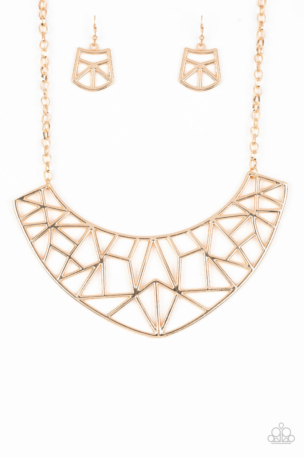 Paparazzi Necklace ~ Strike While HAUTE - Gold