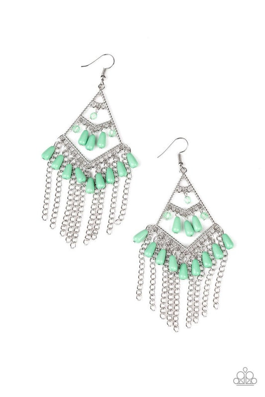 Paparazzi Earring ~ Trending Transcendence - Green