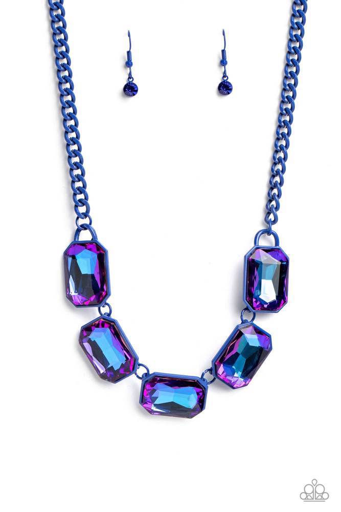 Paparazzi Necklace ~ Emerald City Couture Blue Paparazzi Jewelry Online Store 9024