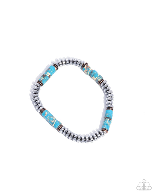 Paparazzi Bracelet ~ Marbled Mecca - Blue