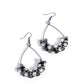 Paparazzi Earring ~ Courageous Chandelier - Black