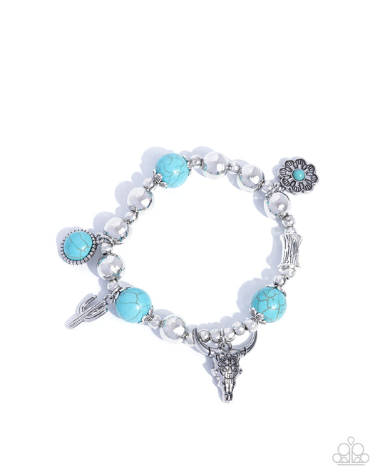 Pulsera Paparazzi ~ Bienvenida occidental - Azul