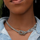 Paparazzi Necklace ~ Mismatched Mirage - Silver