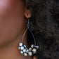 Paparazzi Earring ~ Courageous Chandelier - Black