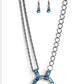 Paparazzi Necklace ~ PINK DIAMOND - Razzle Dazzle - Blue