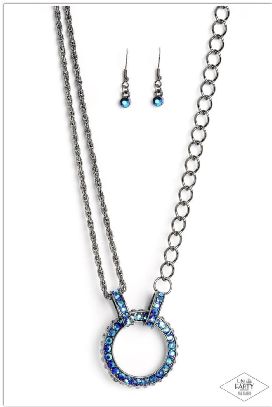 Collar Paparazzi ~ DIAMANTE ROSA - Razzle Dazzle - Azul