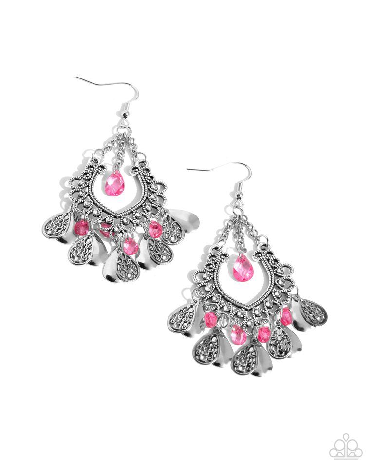 Musical Gardens - Pink - Paparazzi Earring Image