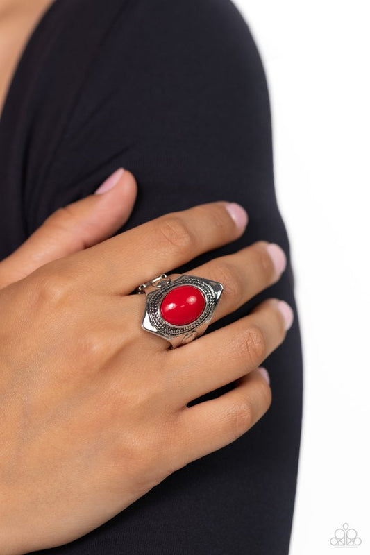 Safari Sightseer - Red - Paparazzi Ring Image