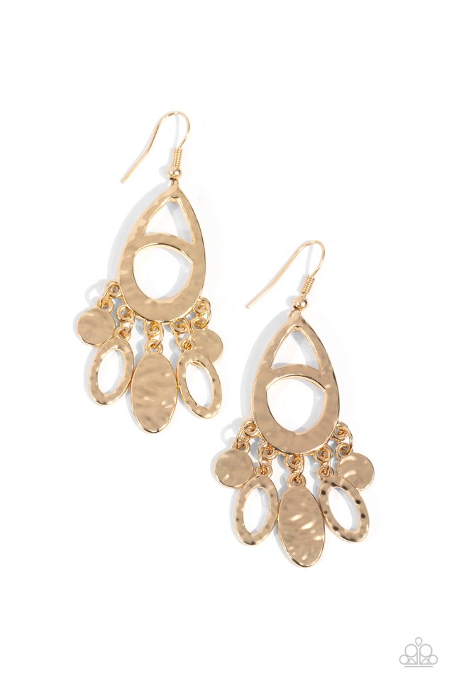 PLAINS Jane - Gold - Paparazzi Earring Image