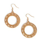 ​Vineyard Valentine - Gold - Paparazzi Earring Image