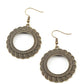 Mayan Mardi Gras - Brass - Paparazzi Earring Image