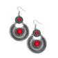 ​A Wild Bunch - Red - Paparazzi Earring Image