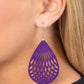 ​Caribbean Coral - Purple - Paparazzi Earring Image