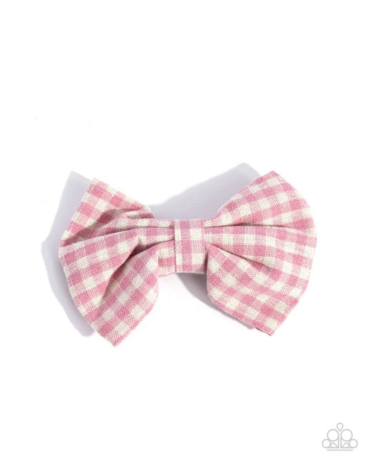 ​Gingham Grove - Pink - Paparazzi Hair Accessories Image