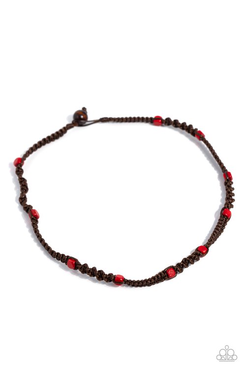 ​Scenic Climb - Red - Paparazzi Necklace Image