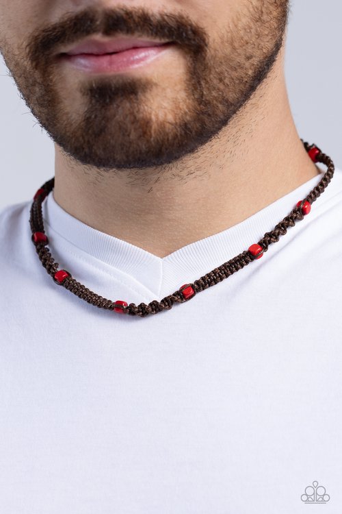 ​Scenic Climb - Red - Paparazzi Necklace Image