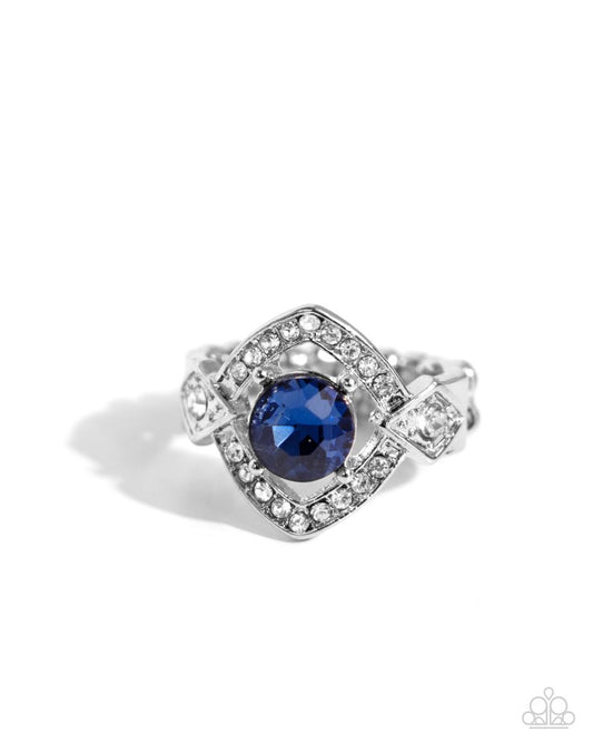 Undefeated Dazzle - Blue - Paparazzi Ring Image