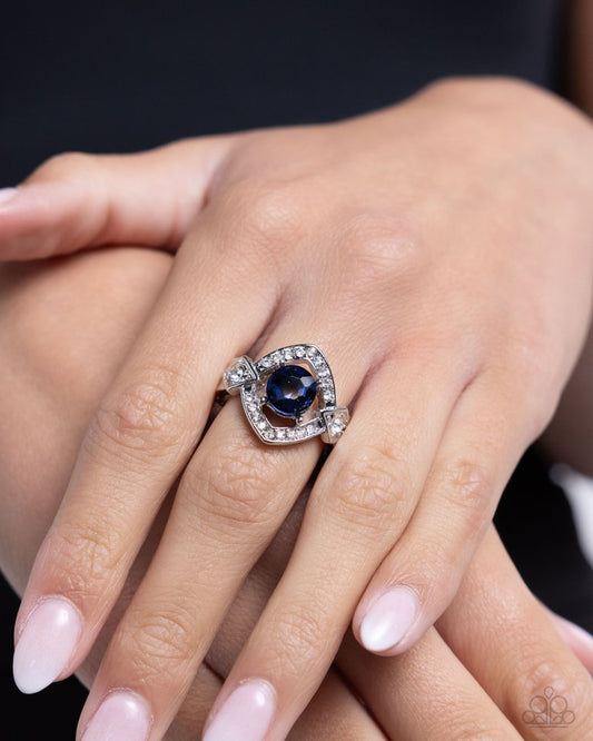 Undefeated Dazzle - Blue - Paparazzi Ring Image