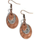Hammered Homespun - Copper - Paparazzi Earring Image