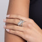 Triple Threat Twinkle - White - Paparazzi Ring Image