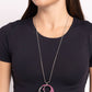 Ecliptic Elegance - Pink - Paparazzi Necklace Image