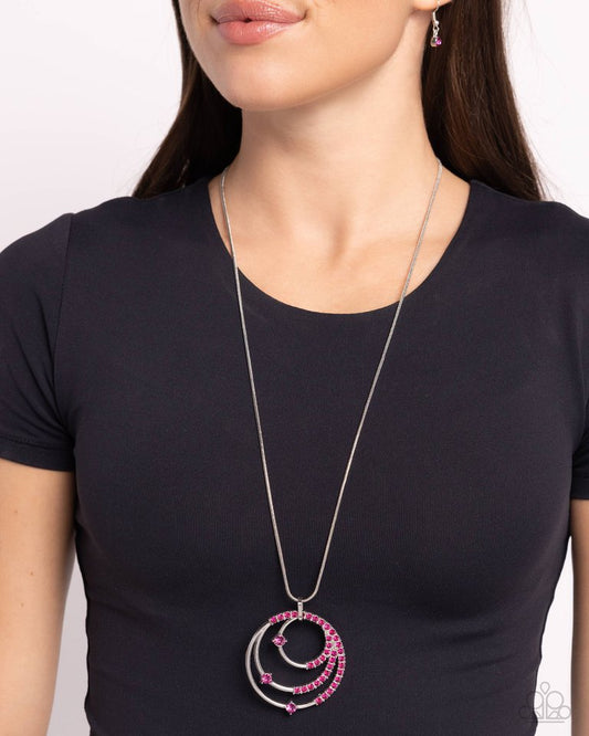 Ecliptic Elegance - Pink - Paparazzi Necklace Image