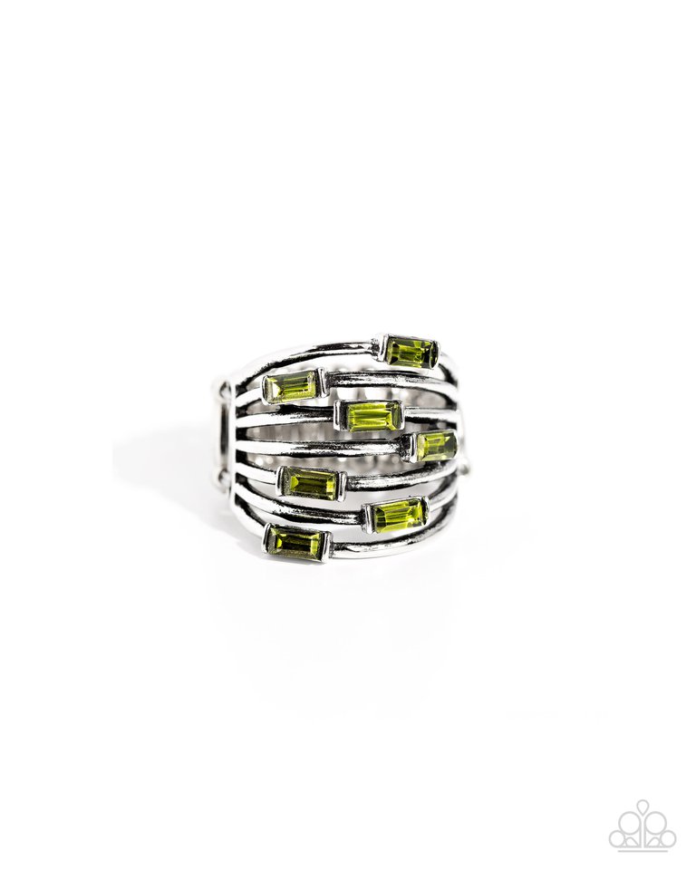 ​Exceptional Edge - Green - Paparazzi Ring Image